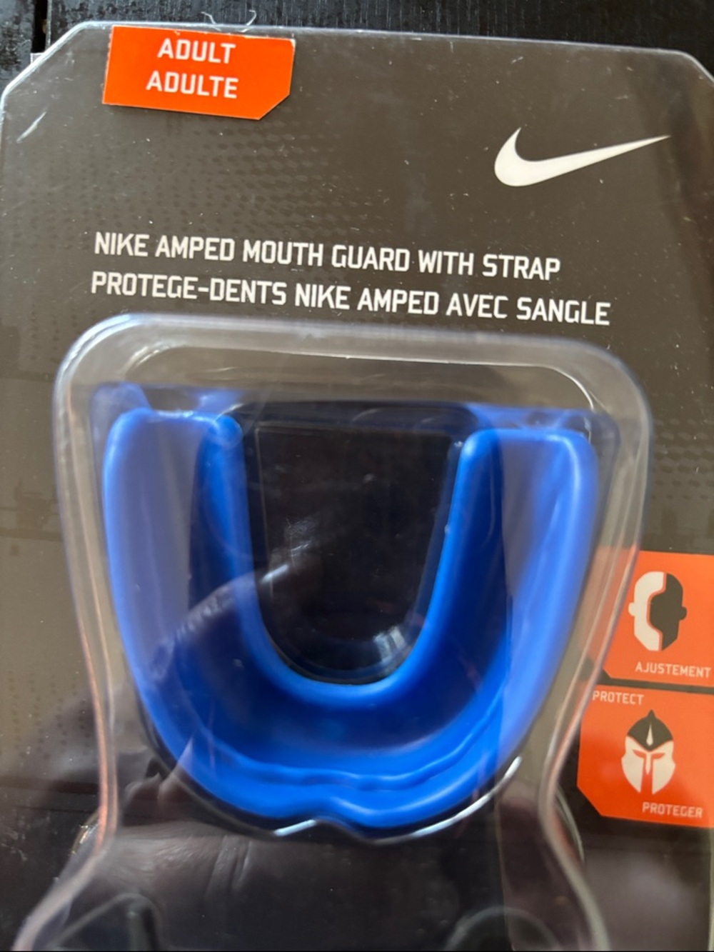 Nike Blue Adult Sports Mouthguard with Black Accessories